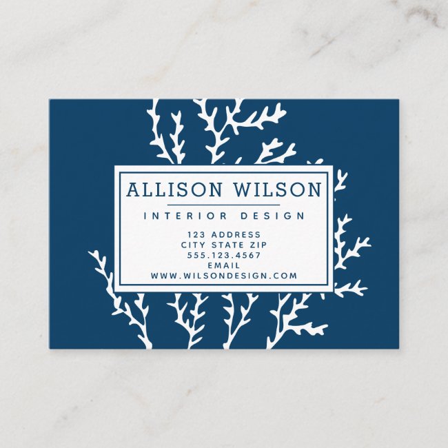 Stylish Seaweed Pattern - Ocean Theme - Teal Blue