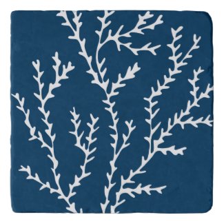 Stylish Seaweed Pattern - Ocean Theme - Teal Blue 