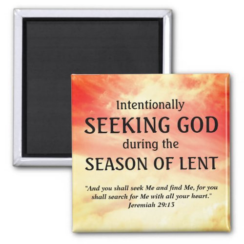 Stylish SEEKING GOD Lenten  Magnet
