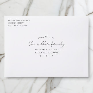 Stylish Serif and Handwritten Addressed Envelopes