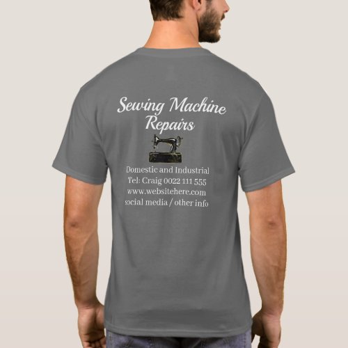 Stylish Sewing Machine Repair Business T_Shirt