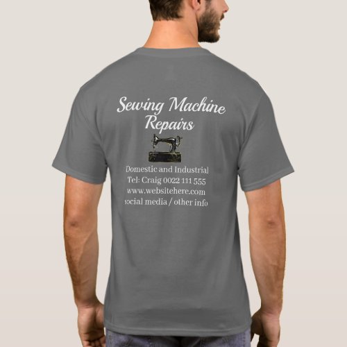 Stylish Sewing Machine Repair Business T-Shirt