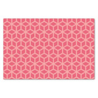 Stylish Shades of Pink Geometric Pattern Tissue Paper