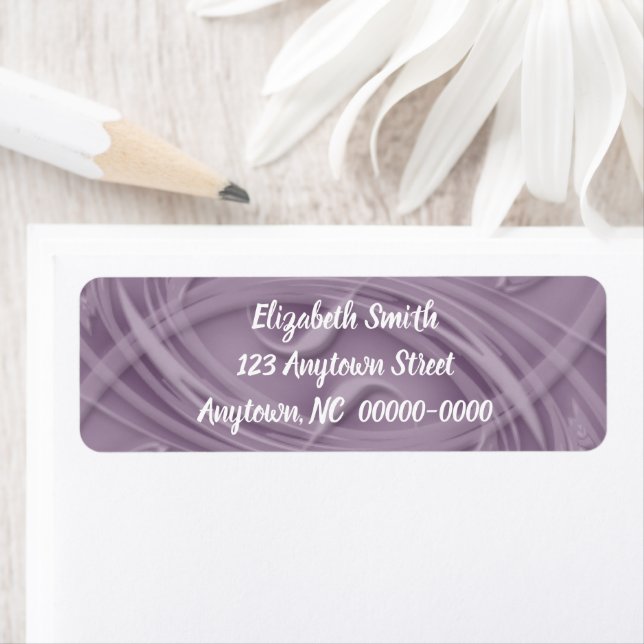 Stylish Shades Old Lavender Strokes Personalized Label (Insitu)