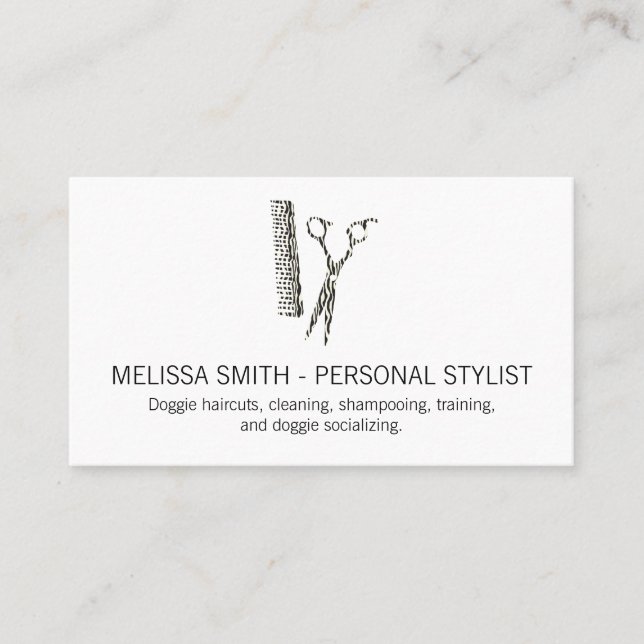 Stylish Shears Business Card (Front)