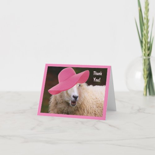 Stylish Sheep Thank You Card