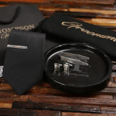 Stylish Shirt Collar Stays with Engraved Tie Clip (Front)