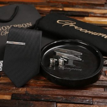 Stylish Shirt Collar Stays With Engraved Tie Clip by tealsprairie at Zazzle