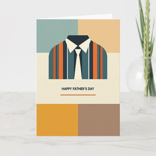 Stylish Shirt Fathers Day Card