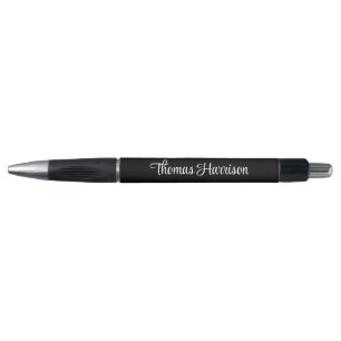 Stylish Signature Script Black Promotional Pen