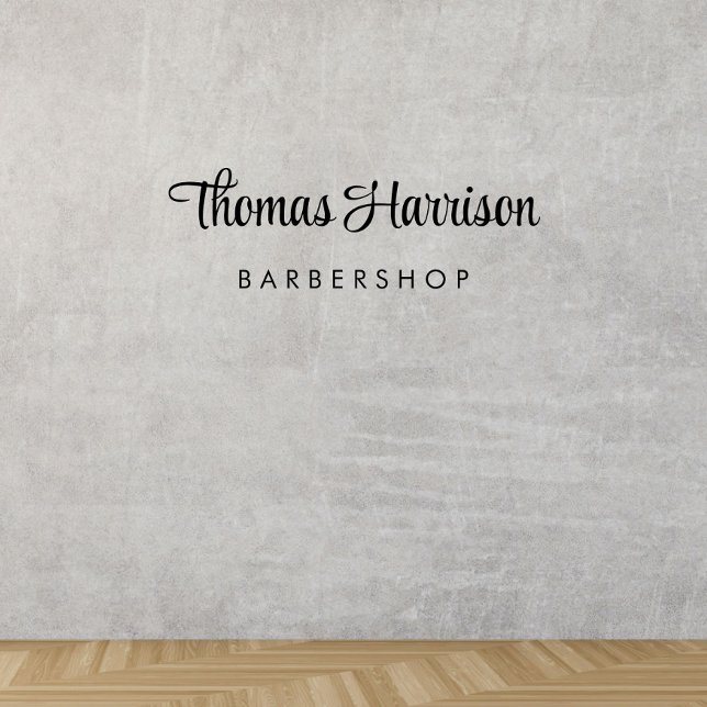 Stylish Signature Script Business Wall Decal (Empower your name in our signature script as your logo and brand identity)