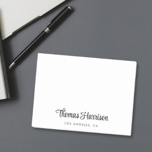 Stylish Signature Script Monogram Post-it Notes
