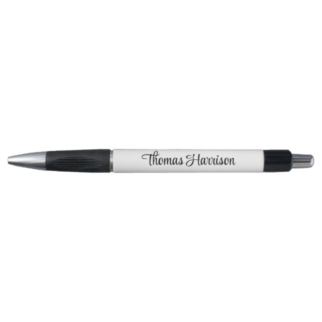Stylish Signature Script Monogram Promotional Pen (Front)
