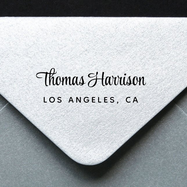 Stylish Signature Script Monogram Self-inking Stamp (Empower your name in our signature script as your logo and brand identity)