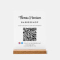 Stylish Signature Script QR Code Business Acrylic Sign | Zazzle