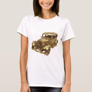 Stylish Silver ABSTRACT ART Artistic Motif T-Shirt