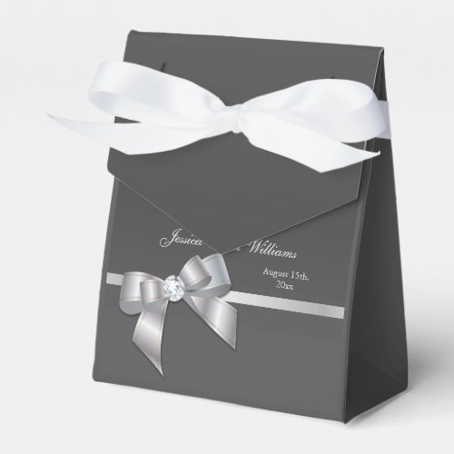 Stylish Silver  Black Birthday Party  Favor Boxes
