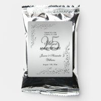 Stylish Silver Decoration 25th Wedding Anniversary