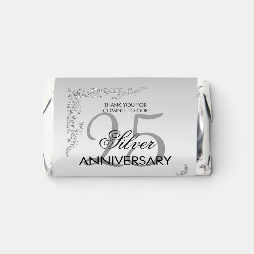 Stylish Silver Decoration 25th Wedding Anniversary Hersheys Miniatures