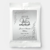 Stylish Silver Decoration 25th Wedding Anniversary