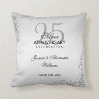 Stylish Silver Decoration 25th Wedding Anniversary