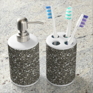 Glossy Silver Glitter Sparkle Tumbler Or Toothbrush Holder