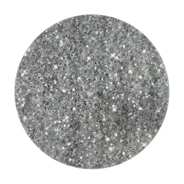 Stylish Silver Glitter Glitz Photo Cutting Board (Front)