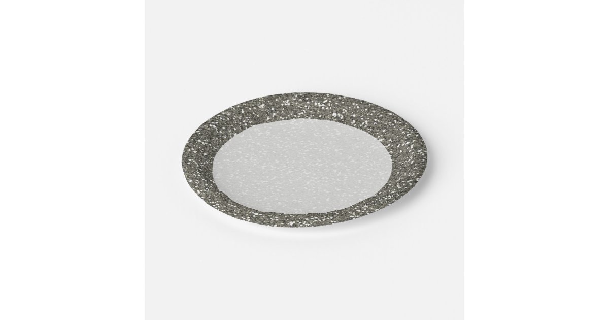 Stylish Silver Glitter Paper Plate