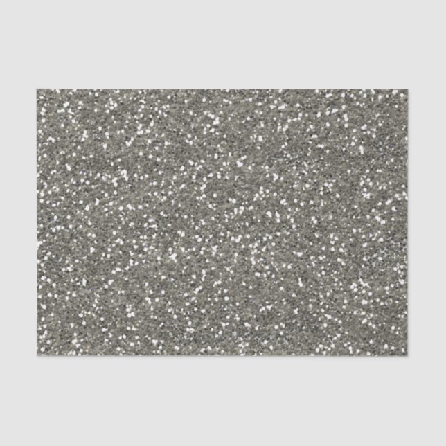Stylish Silver Glitter Tissue Paper (Front)