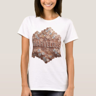 Stylish Silver MARVELOUS Design T-Shirt