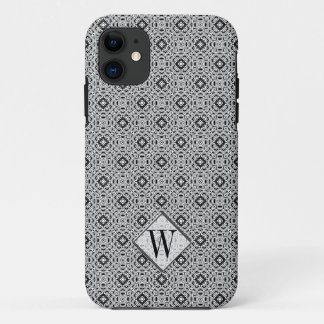 Stylish Silver Monogram Custom Phone Cases