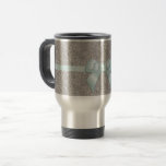 Stylish Silver Sequins, Bow & Ribbon Travel Mug