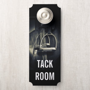 Stylish Silver Stirrups on English Riding Saddle Door Hanger