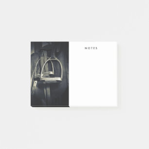 Stylish Silver Stirrups on English Riding Saddle Post-it Notes