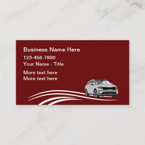 Stylish Simple Automotive Business Cards