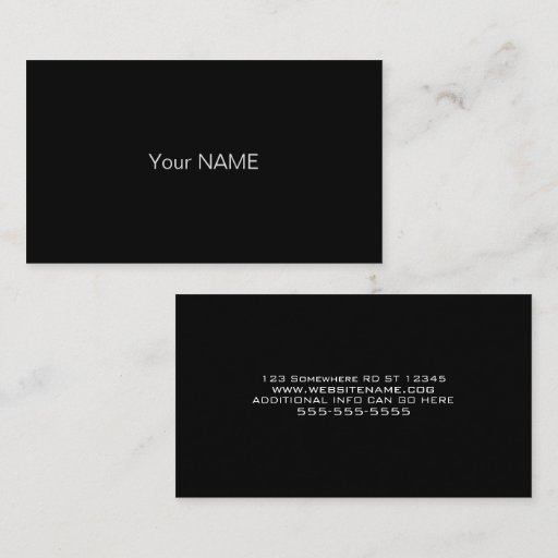 Customizable Stylish Simple Black Business Card