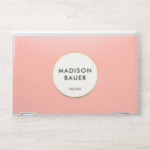 Stylish Simple Coral Peach Professional HP Laptop Skin