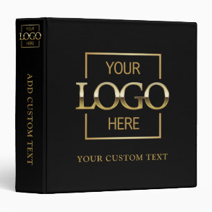 Stylish Simple Custom Business Logo No Minimum 3 Ring Binder