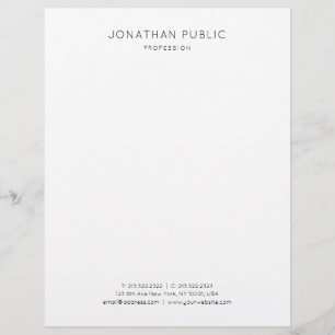 Stylish Simple Design Black White Modern Template Letterhead