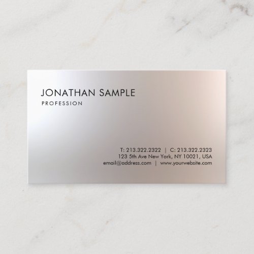 Stylish Simple Design Modern Minimalist Chic Business Card