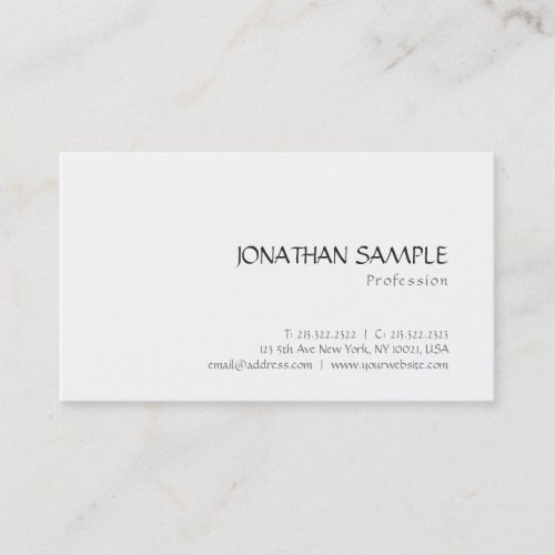 Stylish Simple Design Modern Plain Pretty Trendy Business Card