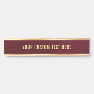 Stylish Simple Design Your Custom Text Here Home Door Sign
