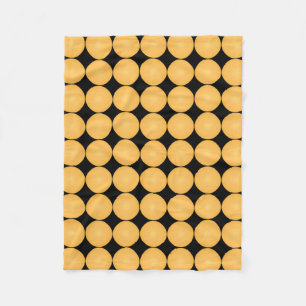 Stylish Simple Elegant Yellow Black Pattern Fleece Blanket
