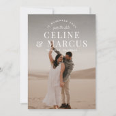 Stylish Simple Full Photo Double-sided White Save The Date (Front)