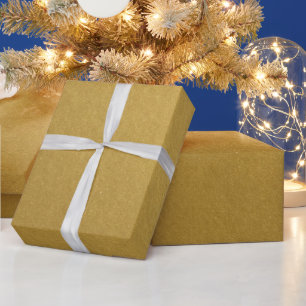 Stylish Simple Metallic Inspired Gold Wrapping Paper