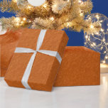 Stylish Simple Metallic Inspired Orange Wrapping Paper