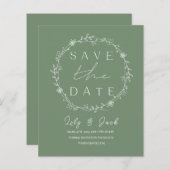 Stylish simple minimal Elegant modern sage green (Front/Back)