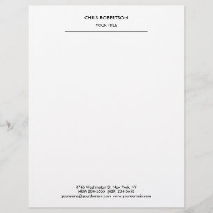 Stylish Simple Minimalist Modern Letterhead