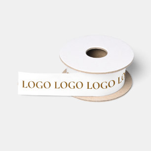 STYLISH SIMPLE MODERN CUSTOMIZED NAME YOUR LOGO SATIN RIBBON
