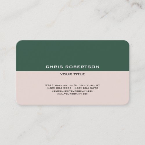 Stylish Simple Modern Minimalist Plain Business Card